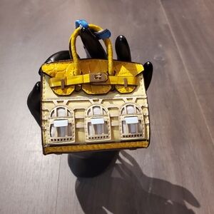 Yellow and Cream Miniature Handbag